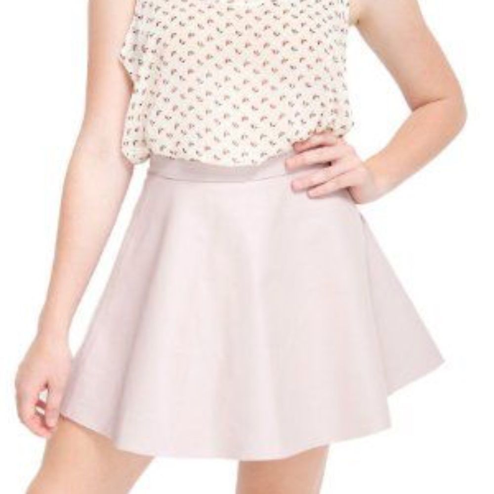 NWT American‎ Apparel Lambskin Leather Circle Skirt